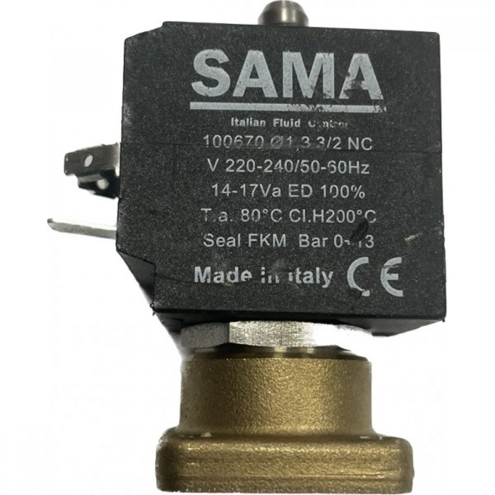 Трехходовой клапан SAMA на группу кофемашины 220В Ø 1,3 мм